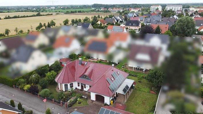 Luftbild mit Wohnumfeld