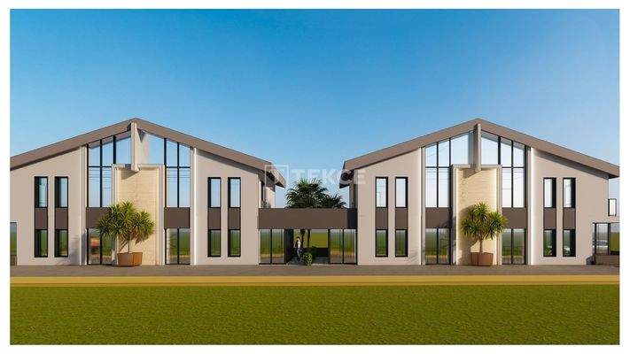 New Villas with Pool and Terrace Near the Sea in İzmir