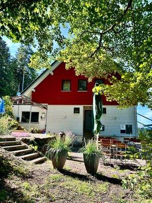 Gartenterrasse und Eingang 