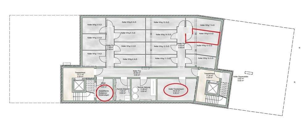 Grundriss Keller Wohnung 9