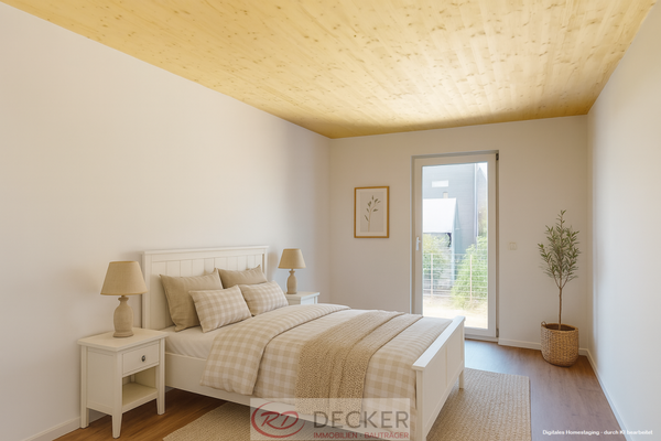 Schlafzimmer - KI möbliert