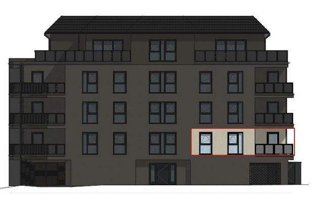 Bemaßter Grundriss Whg. 4