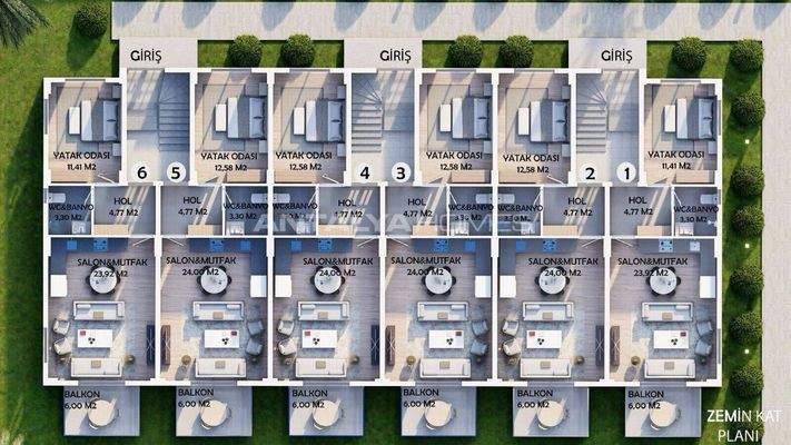 Flats Within Walking Distance to All Facilities in Fethiye