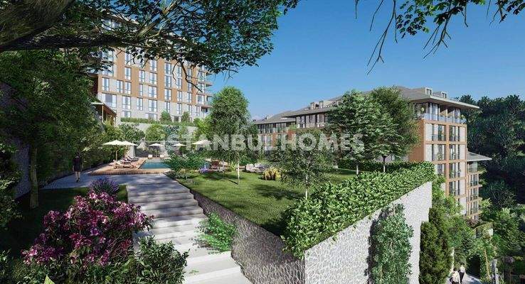 Stylish Flats in a Complex with Swimming Pool in Üsküdar İstanbul