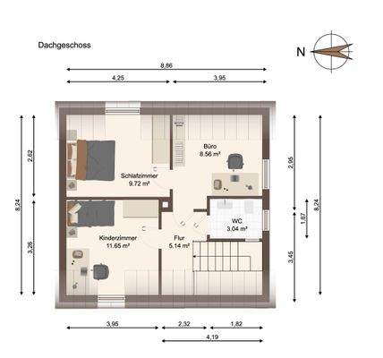 Grundriss Dachgeschoss