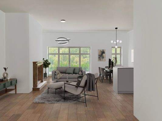 Traumwohnung mit Balkon- Einrichtungsbeispiel