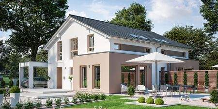 Hausidee_Living_Fertighaus_SOLUTION_242_V5_Gartenansicht