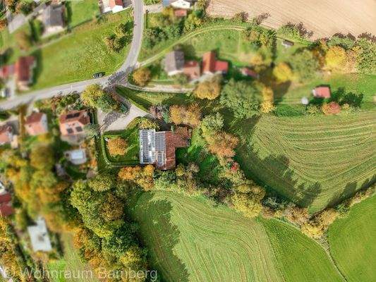 Luftbild von oben fern