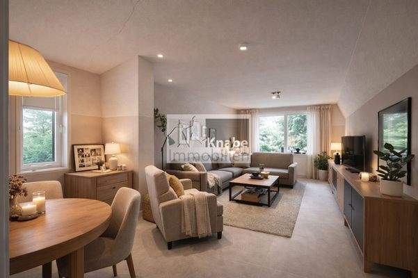 Wohn- u. Esszimmer OG Modernisierungsvorschlag KI generiert