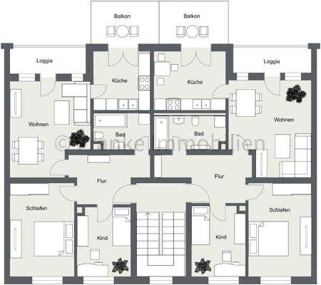 Grundriss  1. und 2. Obergeschoss