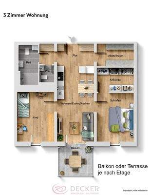 3 Zimmer_Grundrissbeispiel