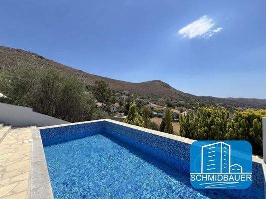 Kreta, Listaros: Modern gebaute Villa mit herrlichem Meerblick