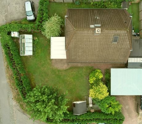Haus + Grundstück Draufsicht