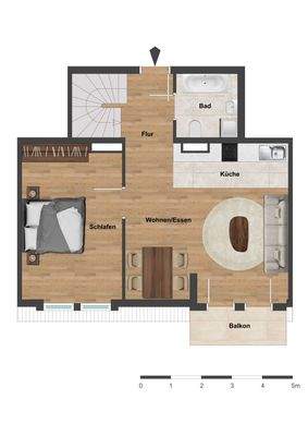 Präsentationsgrundriss 1. Ebene