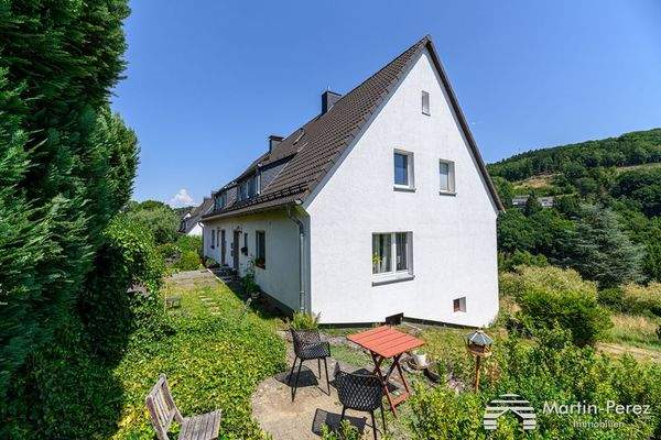 Giebelansicht, Terrasse