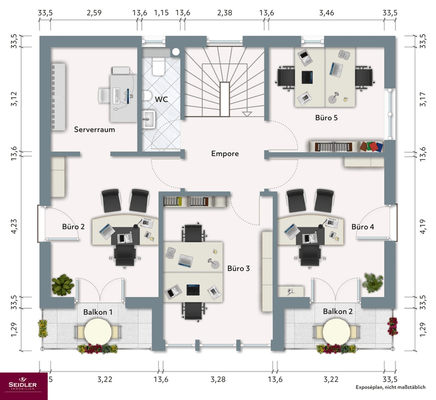 Illustrierter Grundriss - OG