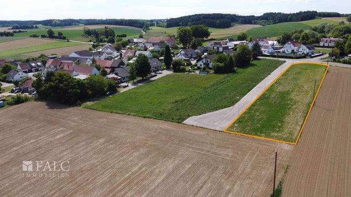 Grundstück mit Markierung