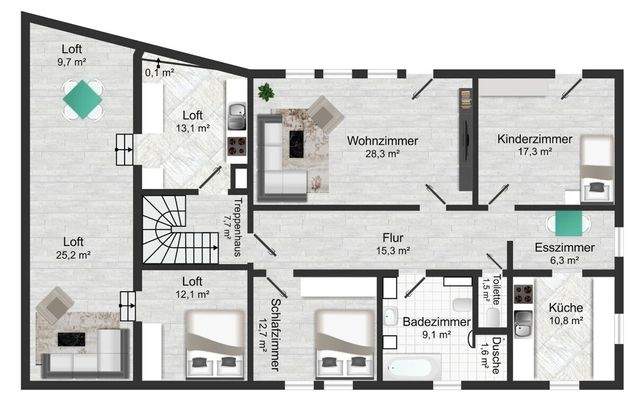 Grundriss Fachwerkhaus OG