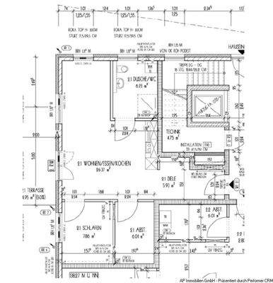 Grundriss mit Maßen