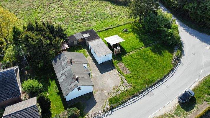 Luftaufnahme vom Grundstück