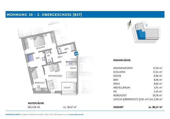 Grundriss - Wohnung 10 [B37]