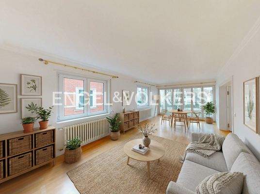 Wohn- oder Arbeitsbereich, virtuelle Möblierung