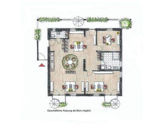 Nutzung als Büroräume möglich