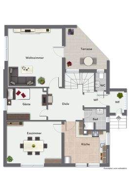 Raumaufteilung Erdgeschoss