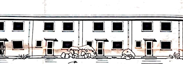 Ansicht aus Planzeichnung vorn