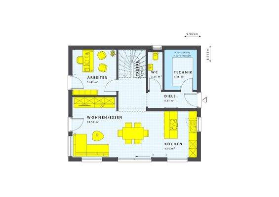 Cleverer Wohn-Grundriss