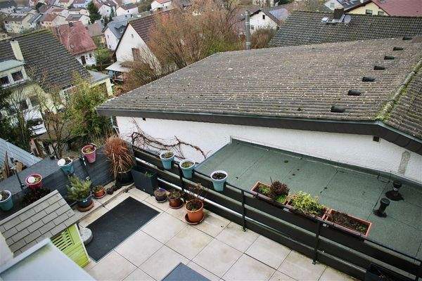 Blick vom DG auf die Esszimmerterrasse