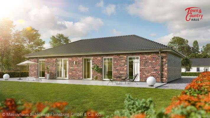 Ansicht Garten Verblendfassade