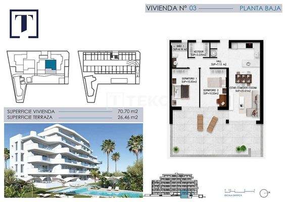 Furnished Sea View Apartments in Pilar de la Horadada