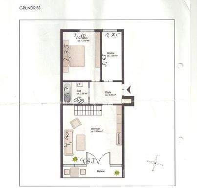 Grundriss ohne Zimmer DG