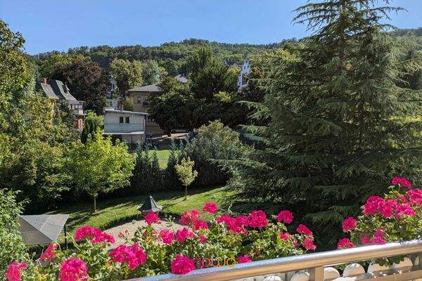 Blick vom Balkon in den Harz