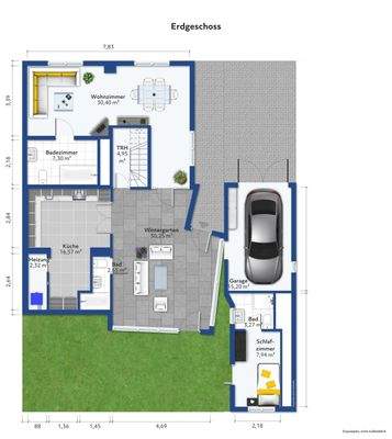 EG + Garage und Nebenraum