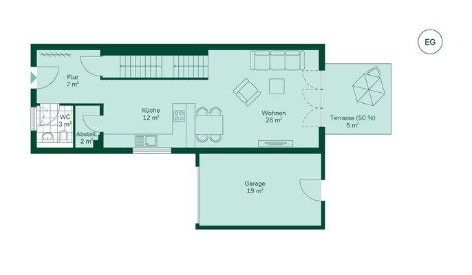 Großzügiges Erdgeschoss mit offener Küche
