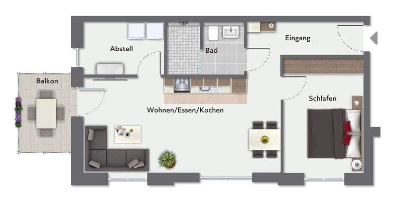 Grundriss Whg. 6 - nicht maßstabsgerecht 