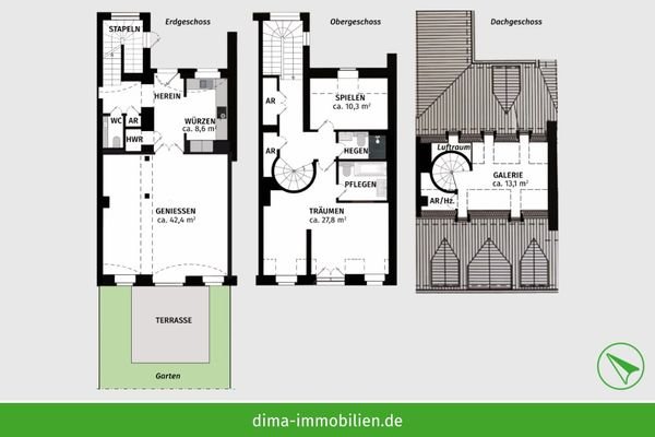 Reihenhaus auf 3 Etagen