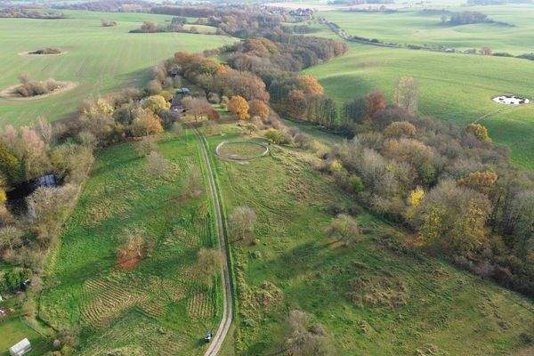Grundstücksauffahrt mit Koppel
