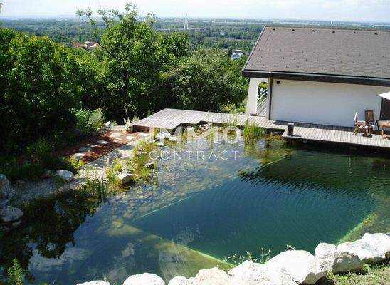 Ausblick vom Schwimmteich
