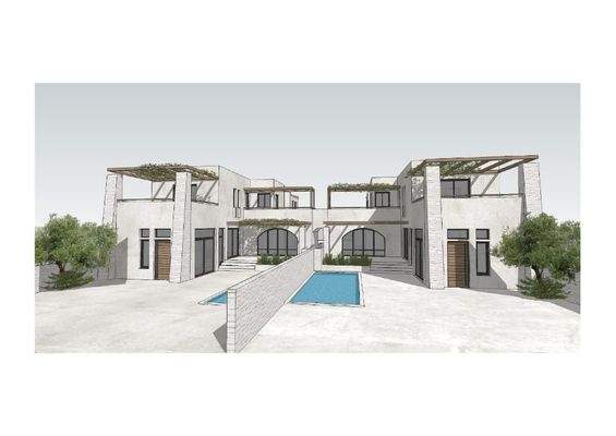 Kreta - Grundstück mit Baugenehmigung für 2 Residenzen in zweiter Linie vom Strand von Maleme zu verkaufen