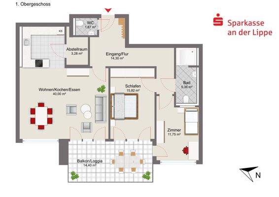 1. Obergeschoss Wohnung 02