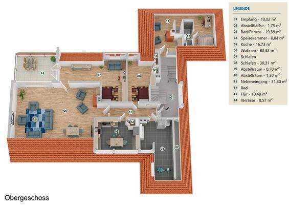 Grundriss Obergeschoss