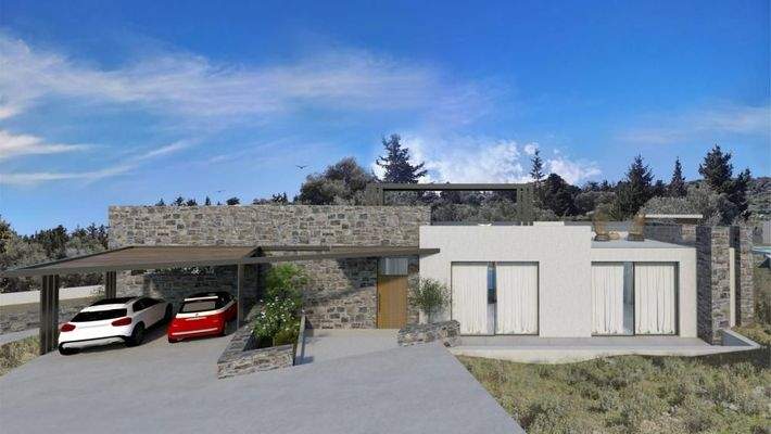 Kreta, Likotinarea: Hanggrundstück mit Meerblick und Villenbaugenehmigung zu verkaufen