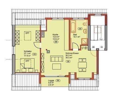 Grundriss Linke Wohnung