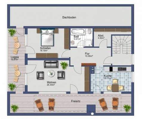 Obergeschoss Grundriss