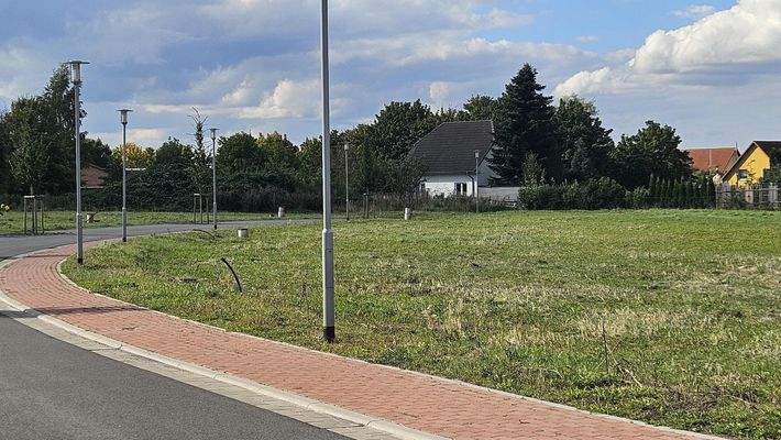 Blick zum Grundstück