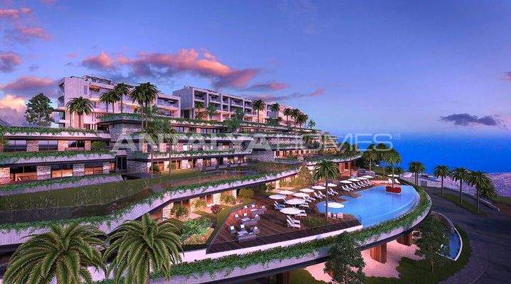 Furnished Apartments in a Beachfront Complex in Yalikavak Bodrum