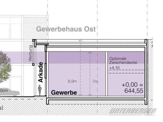 Beispiel einer Halle mit 7 m Höhe